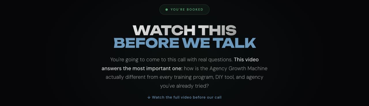 Top of The Digital Headhunter page: Watch this before we talk