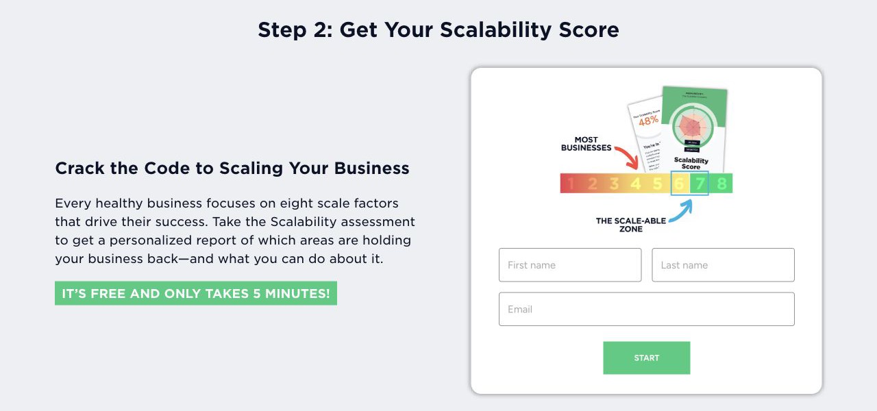 Scalability Score diagnostic offered after booking